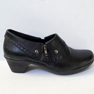 Easy Street Black Leather Women's Loafers Suze 9.5 Wide Width 9.5W NWT